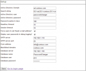 Webbased Active Directory / Federated user password and recovery tool